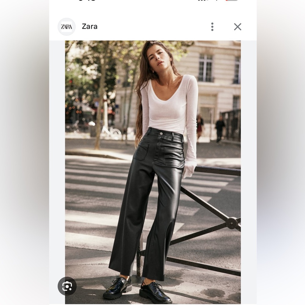 Zara leather trousers
